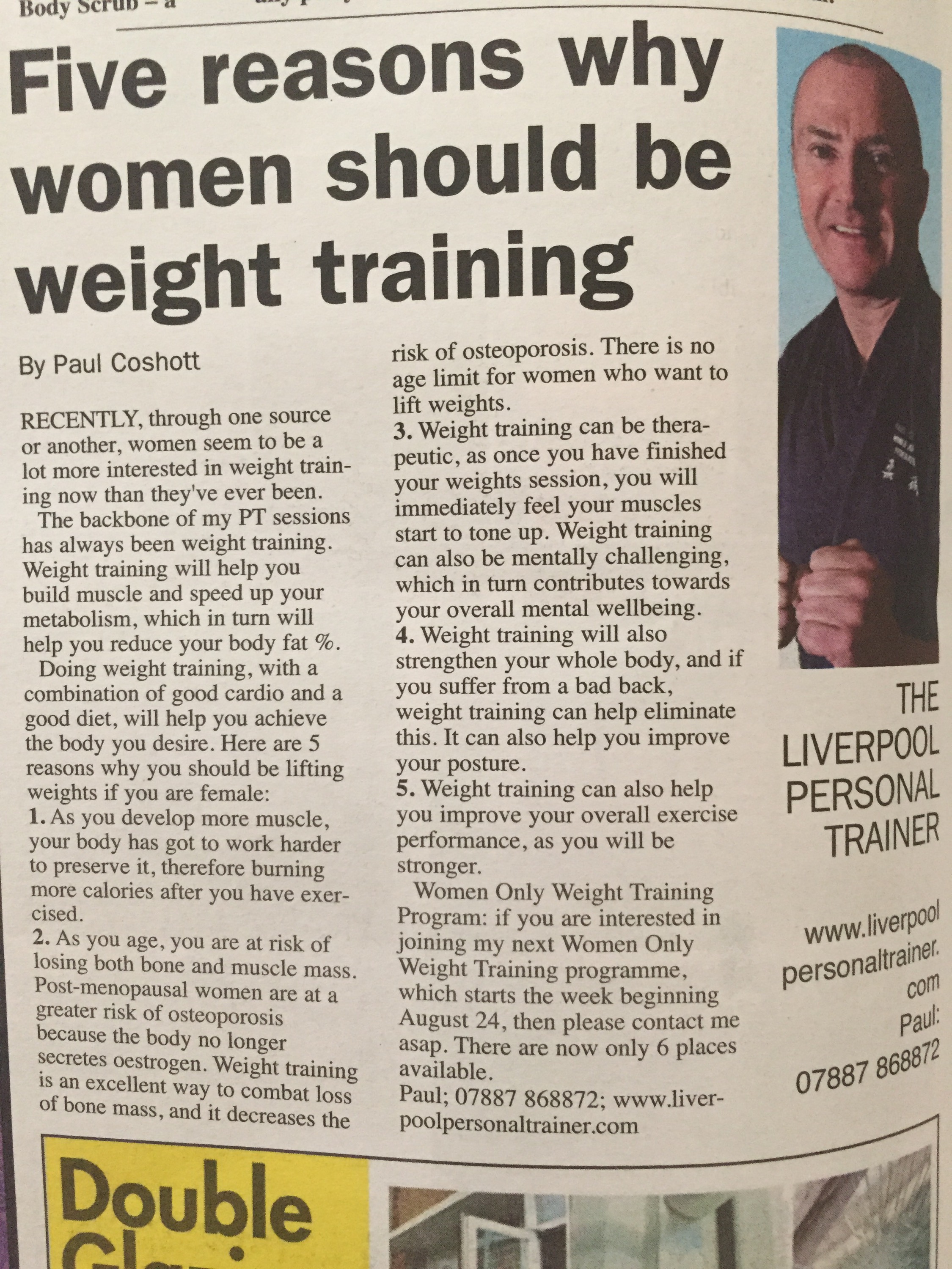 Why women should be weight training. My latest article 